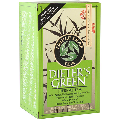Dieters Green Herbal Tea, 20 Tea Bags, Triple Leaf Tea