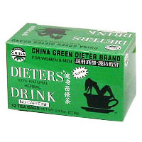 China Green Dieter Brand, Dieters Drink for Weight Loss, 12 Tea Bags, Uncle Lees Tea