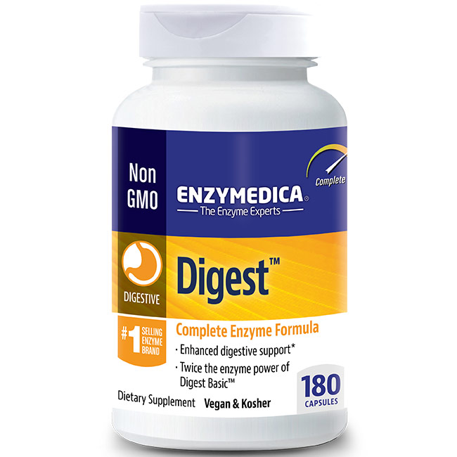 Digest, Value Size, 180 Capsules, Enzymedica