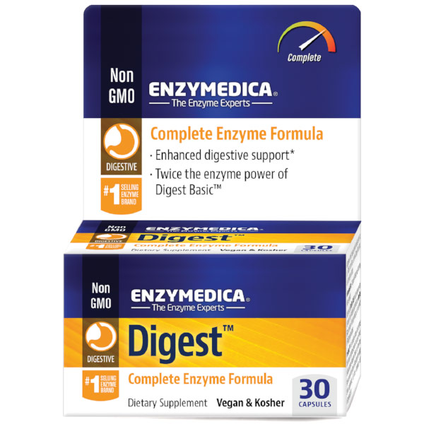 Digest, Complete Enzyme Formula, 30 Capsules, Enzymedica