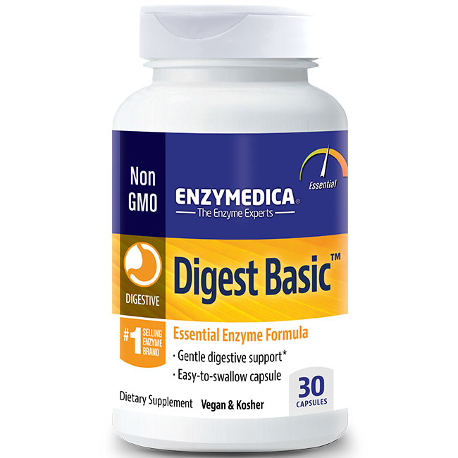 Digest Basic, Essential Enzyme Formula, 30 Capsules, Enzymedica