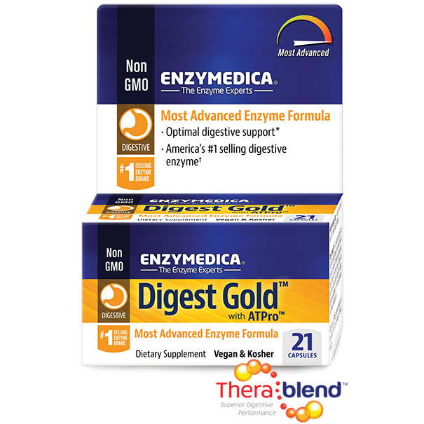 Digest Gold, Most Advanced Enzyme Formula, 21 Capsules, Enzymedica