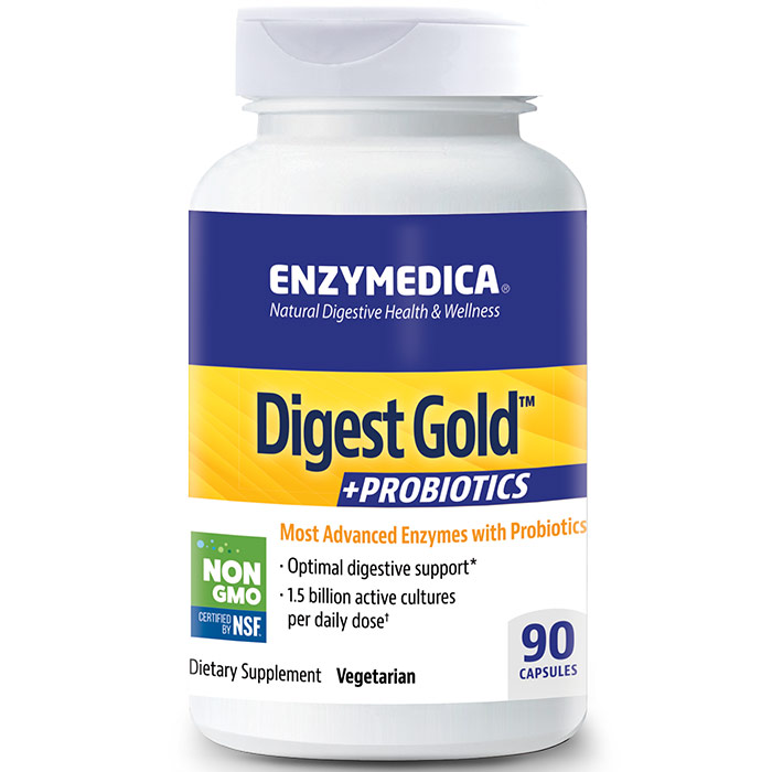 Digest Gold + Probiotics, 90 Capsules, Enzymedica