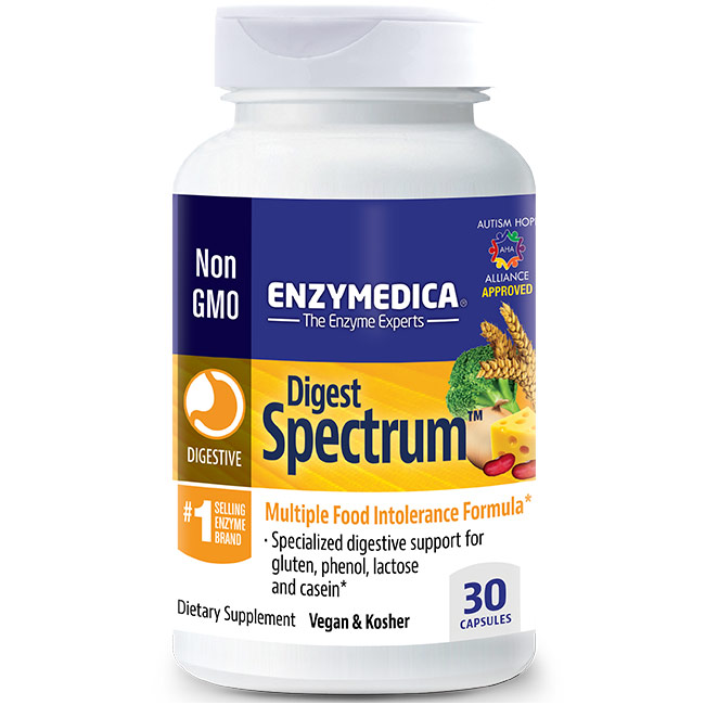 Digest Spectrum, Multiple Food Intolerance Formula, 30 Capsules, Enzymedica
