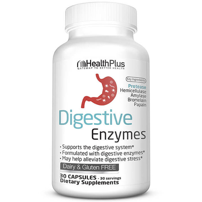 Digestive Enzymes, 30 Capsules, Health Plus Inc.