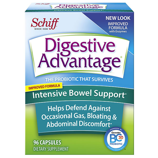 Digestive Advantage Intensive Bowel Support, 96 Capsules, Schiff