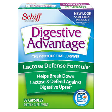 Digestive Advantage Lactose Defense Formula, 32 Capsules, Schiff