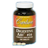 Carlson Laboratories Digestive Aid #34, Food Enzymes, 500 tablets, Carlson Labs