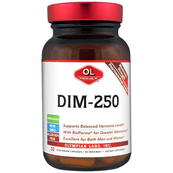 DIM 250 mg, 30 Vegetarian Capsules, Olympian Labs