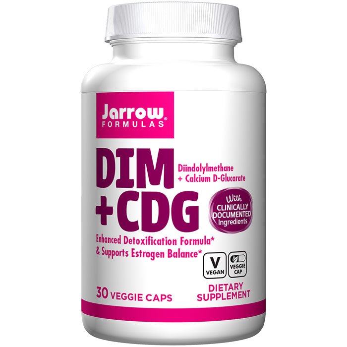 DIM + CDG (Diindolylmethane + Calcium D-Glucarate), 30 Capsules, Jarrow Formulas