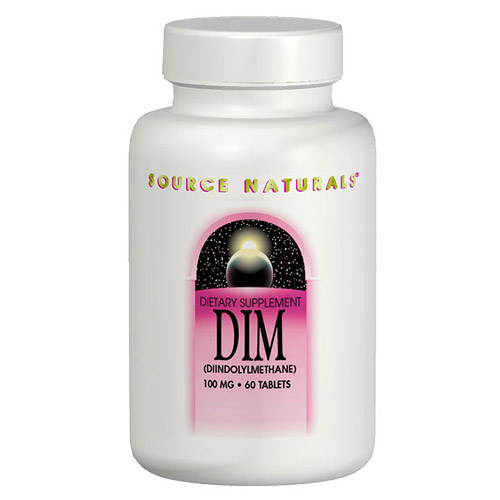 DIM (Diindolylmethane) 100mg 60 tabs from Source Naturals