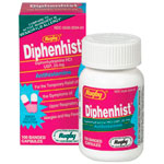 Diphenhist, Antihistamine, 100 Coated Capsules, Watson Rugby