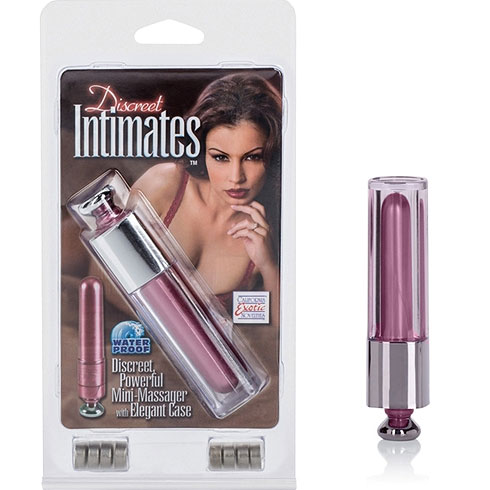 Discreet Intimates - Pink, Bullet Vibrator with Elegant Case, California Exotic Novelties