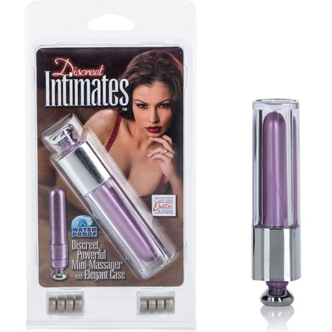 Discreet Intimates - Purple, Bullet Vibrator with Elegant Case, California Exotic Novelties