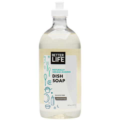 Dish It Out, Natural Liquid Dish Soap, Unscented, 22 oz, Better Life Green Cleaning