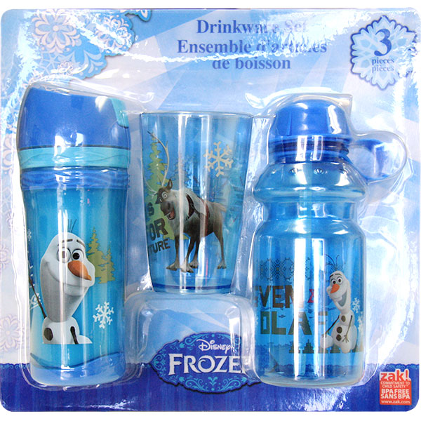 Disney Frozen Drinkware Set - Blue, Olaf, 3 Pc