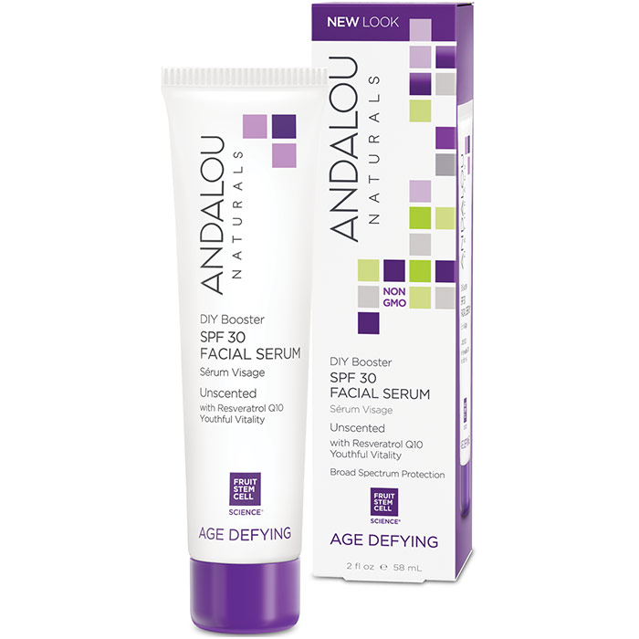 DIY Booster SPF 30 Facial Serum Unscented, 2 oz, Andalou Naturals