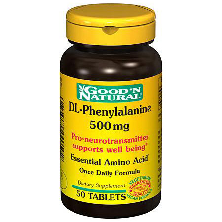 Good 'N Natural DL-Phenylalanine 500 mg, 50 Tablets, Good 'N Natural