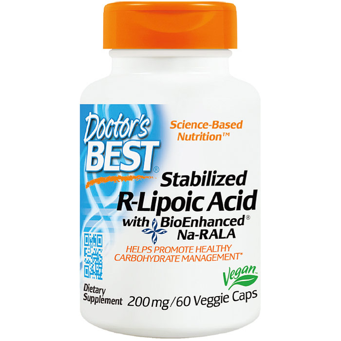 Stabilized R-Lipoic Acid 200 mg, 60 Vegetarian Capsules, Doctors Best