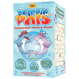 Country Life Dolphin Pals Multi-Vitamin & Mineral For Kids 90 Gummy Dolphin, Country Life