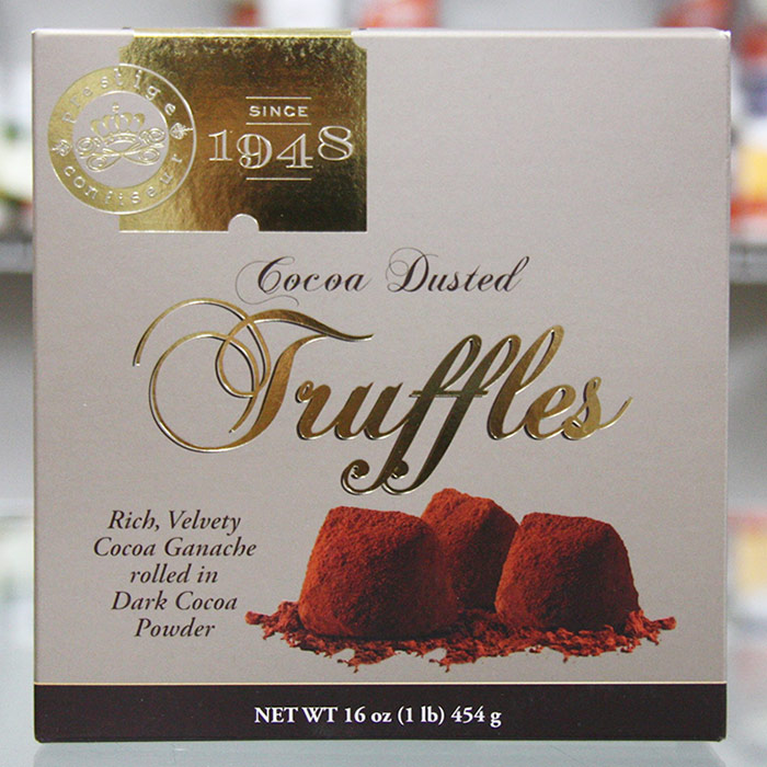 Donckels Belgian Truffles Chocolate, Cocoa Dusted, 1 lb (454 g)/Gift Box (Made in Belgium)