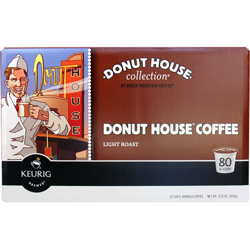 Donut House Coffee Light Roast, K-Cups for Keurig Brewers, 80 K-Cup Portion Packs, Green Mountain Coffee