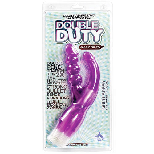 Doc Johnson Double Duty Vibrator, Purple, Doc Johnson