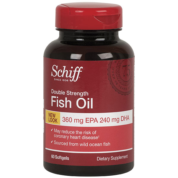 Double Strength Fish Oil, EPA 360 / DHA 240, 60 Softgels, Schiff