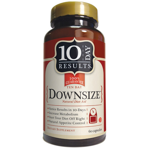 10 Day Results Downsize, Natural Diet Aid, 60 Capsules, 10 Day Results