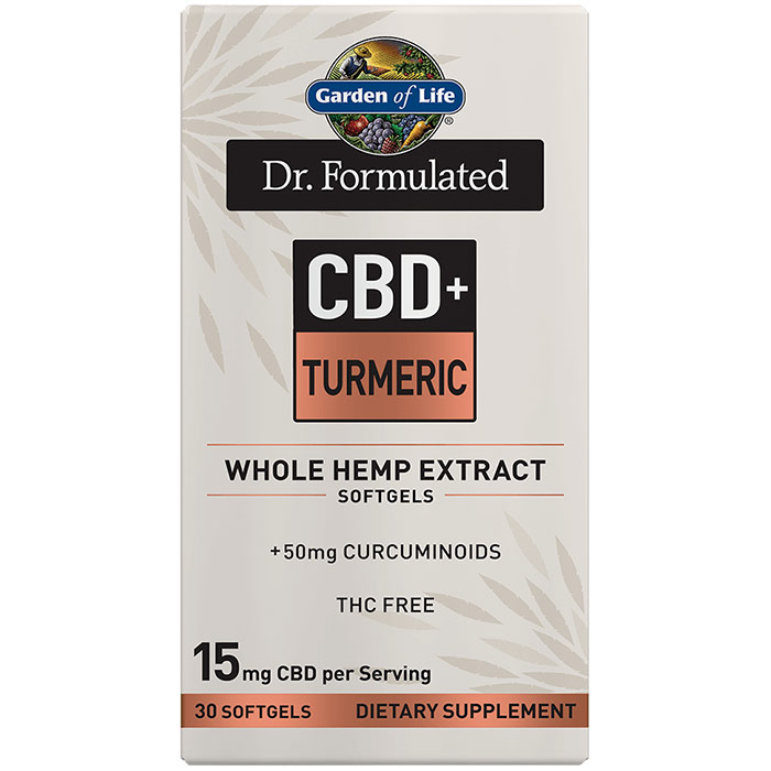 Dr. Formulated CBD+ Turmeric, 30 Softgels, Garden of Life