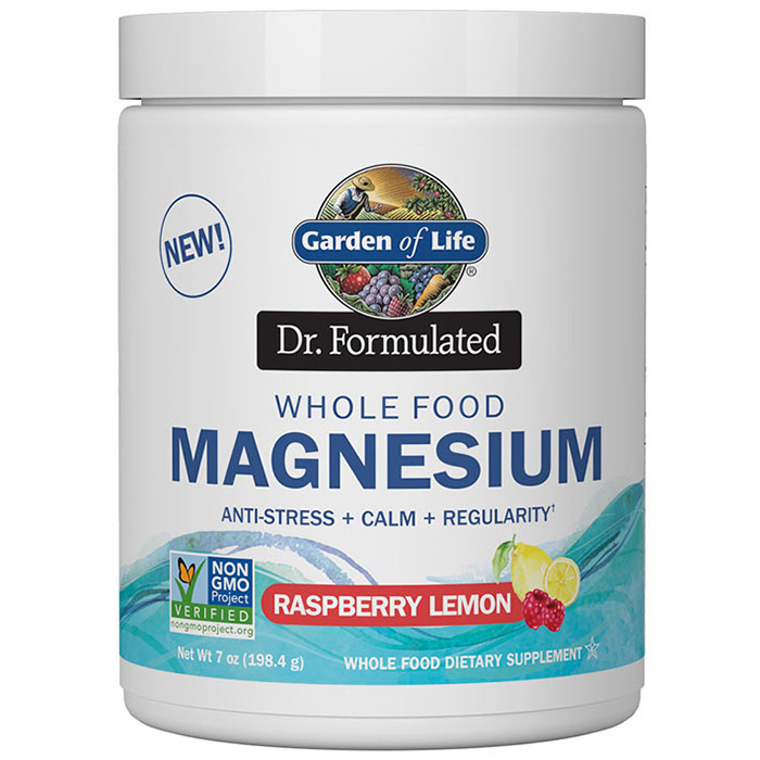 Dr. Formulated Whole Food Magnesium Powder, Raspberry Lemon, 7 oz (198.4 g), Garden of Life