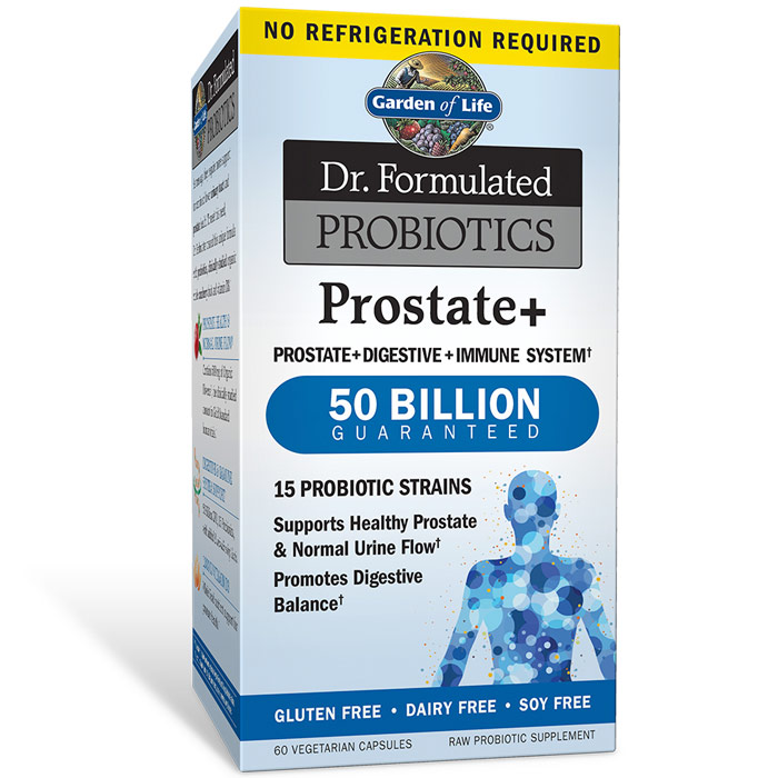 Dr. Formulated Probiotics Prostate+ Shelf Stable, 60 Vegetarian Capsules, Garden of Life