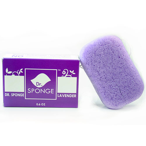 Dr. Sponge Dr. Sponge All Natural & Biodegradable Face & Body Cleansing Sponge, Lavender, 0.6 oz