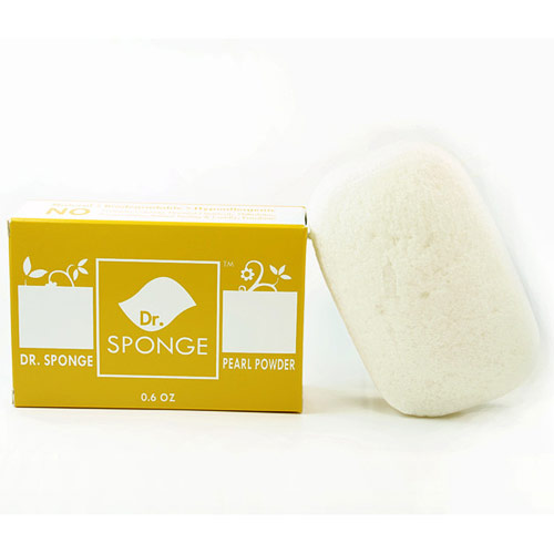 Dr. Sponge Dr. Sponge All Natural & Biodegradable Face & Body Cleansing Sponge, Pearl Powder, 0.6 oz