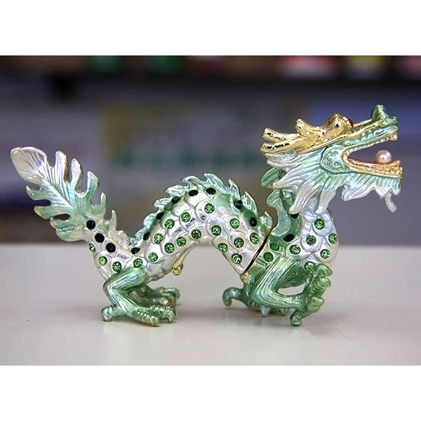 Dragon Gilt Jewelry Gift Box with Fine Crystals
