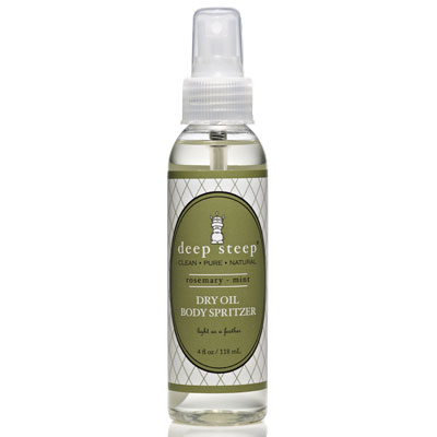 Deep Steep Dry Oil Body Spritzer Mist - Rosemary Mint, 4 oz, Deep Steep