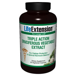 Triple Action Cruciferous Vegetable Extract, 60 Vegetarian Capsules, Life Extension