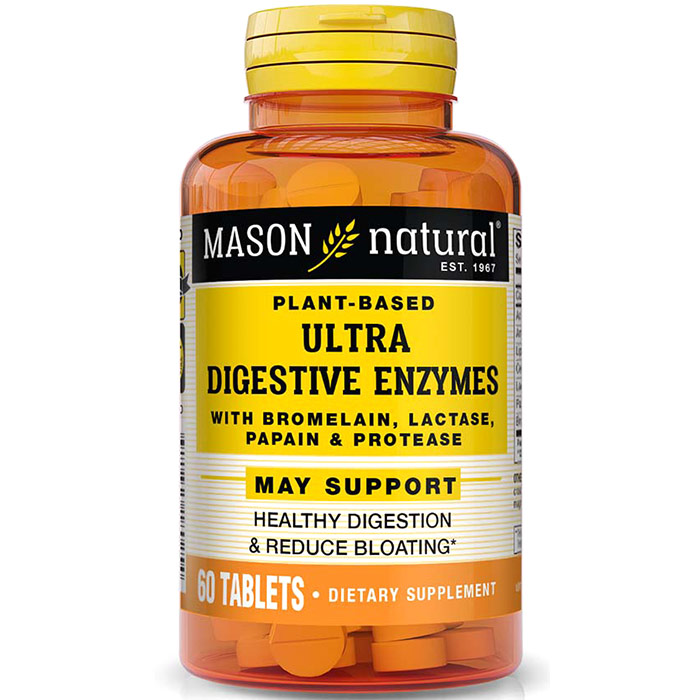 Dual Action Enzymatic Digestant, 60 Tablets, Mason Natural