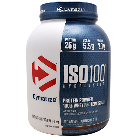 Dymatize Nutrition ISO-100, Hydrolyzed Whey Protein Isolate, 3 lb