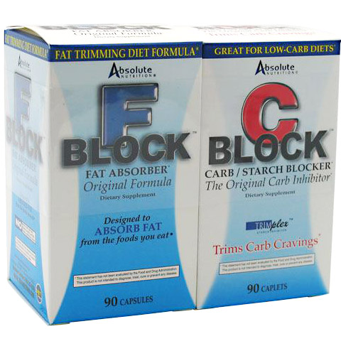 Absolute Nutrition Dynamic Duo ( FBlock + CBlock ) 1 Fat Absorber & 1 Carb, Starch Blocker