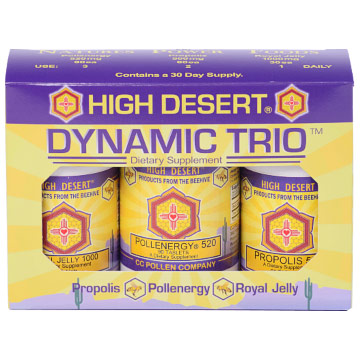 High Desert Dynamic Trio Capsules (Propolis, Pollenergy & Royal Jelly), 30 Day Supply, CC Pollen Company