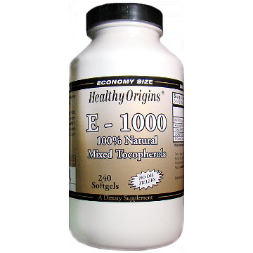 E-1000, Vitamin E 1000 IU, 240 Softgels, Healthy Origins