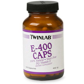 Twinlab E-400 Caps, Dry Vitamin E 400 IU, 100 Capsules, Twinlab