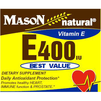Mason Natural Vitamin E 400 IU, 250 Softgels, Mason Natural