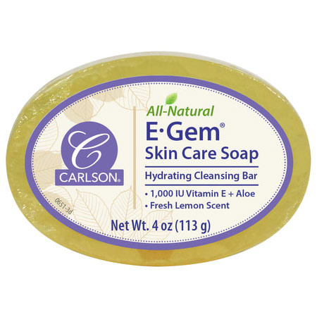 E-Gem Skin-Care Soap, With Vitamin E & A, Carlson Labs