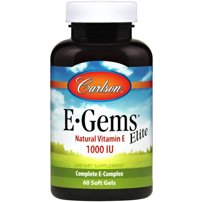 E-Gems Elite 1000 IU, 60 Softgels, Carlson Labs