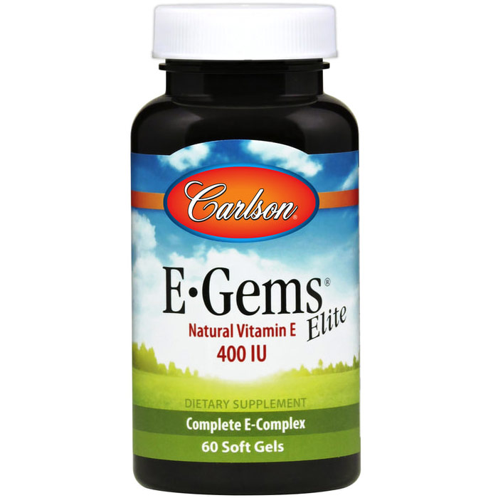 E-Gems Elite 400 IU, Natural Vitamin E, 120 softgels, Carlson Labs