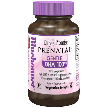 Early Promise Prenatal Gentle DHA 100 mg, 30 Vegetarian Softgels, Bluebonnet Nutrition
