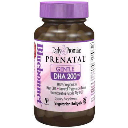 Early Promise Prenatal Gentle DHA 200 mg, 30 Vegetarian Softgels, Bluebonnet Nutrition