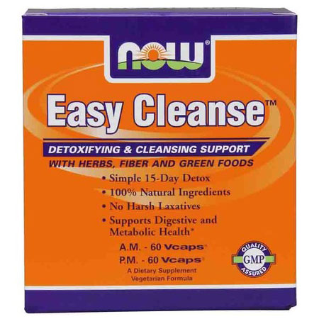 Easy Cleanse Kit AM/PM, 60+60 Vcaps, NOW Foods